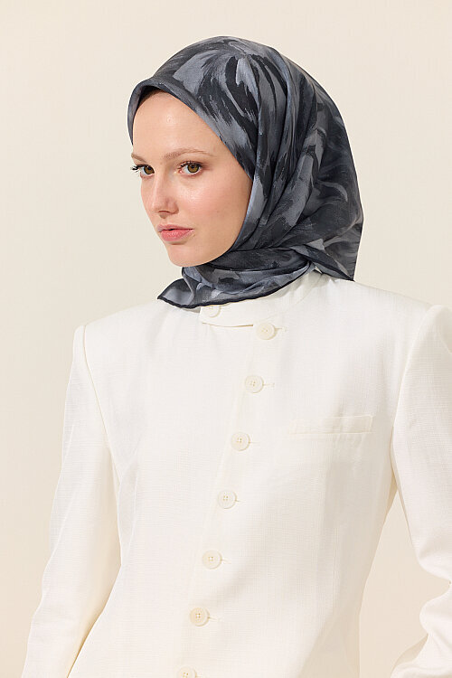 El Dikişi Soft Eşarp Brush - Siyah - Camellia Scarfs