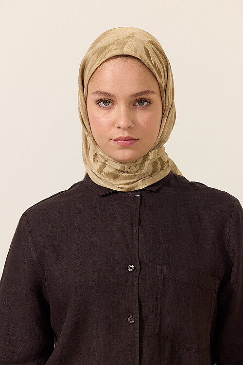 El Dikişi Soft Eşarp Brush - Tereyağ Sarısı - Camellia Scarfs (1)