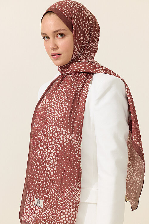 Elegance Kraş Şal - Kiremit - Camellia Scarfs (1)