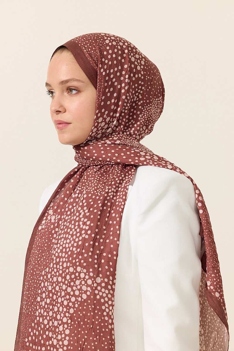 Elegance Kraş Şal - Kiremit - 4