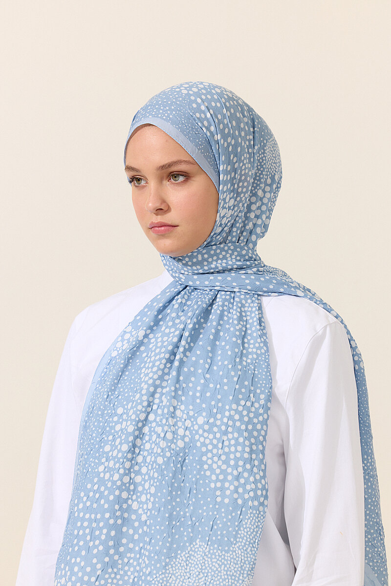 Elegance Kraş Şal - Mavi - 2