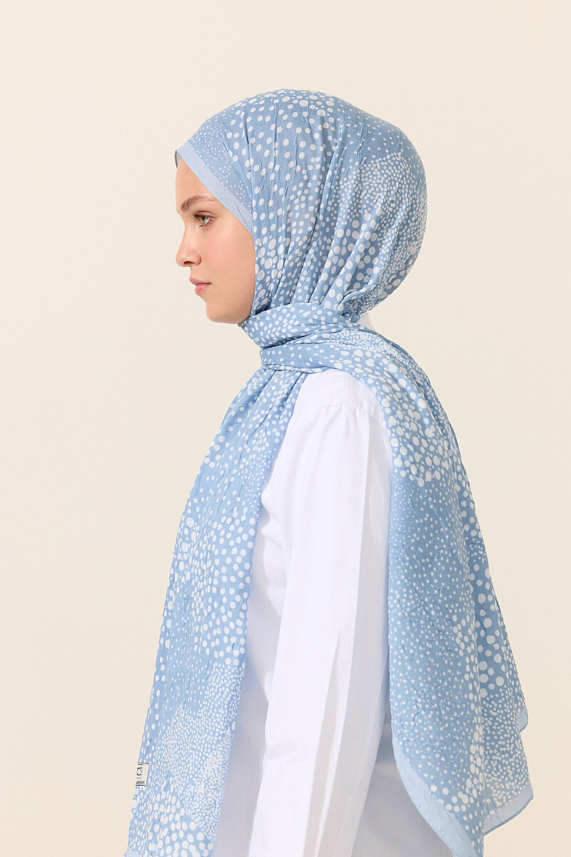 Elegance Kraş Şal - Mavi - 3