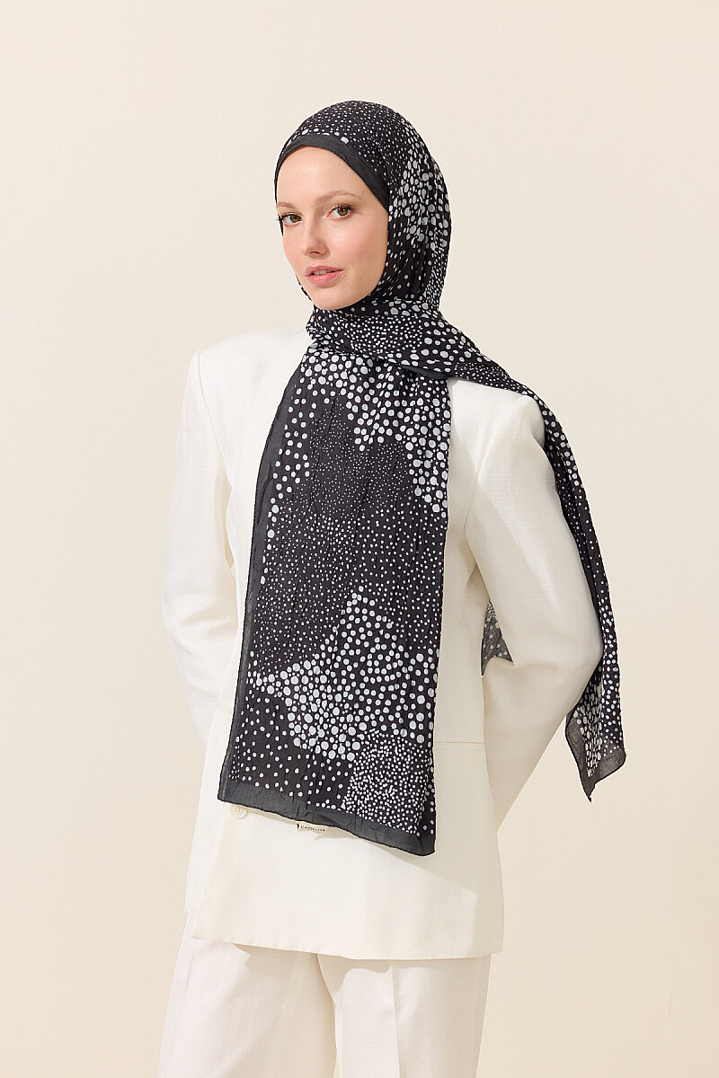 Elegance Kraş Şal - Siyah - 2