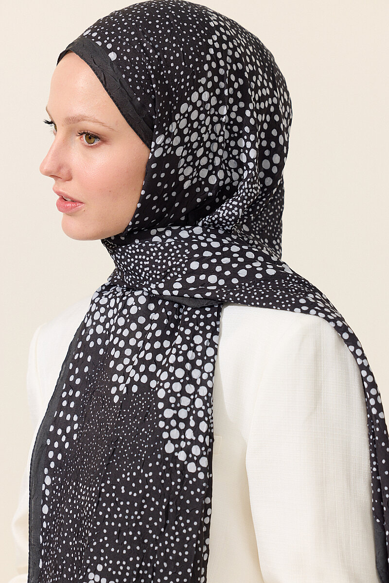 Elegance Kraş Şal - Siyah - 3