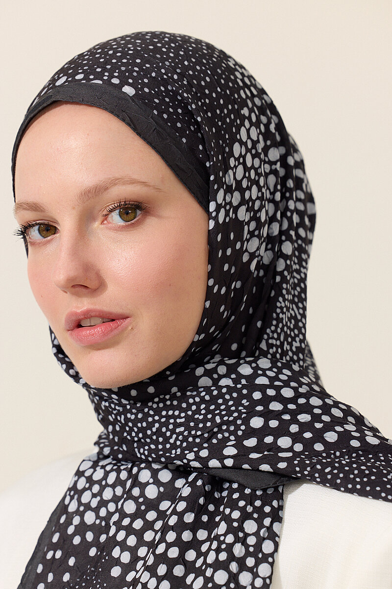 Elegance Kraş Şal - Siyah - 4