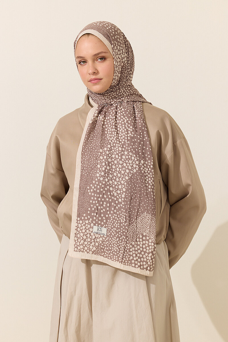 Elegance Kraş Şal - Vizon - 1