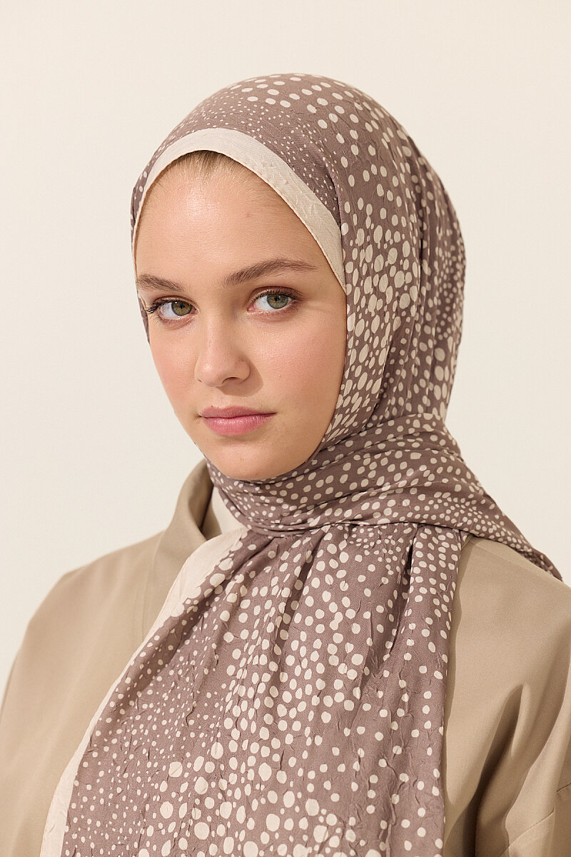 Elegance Kraş Şal - Vizon - 4