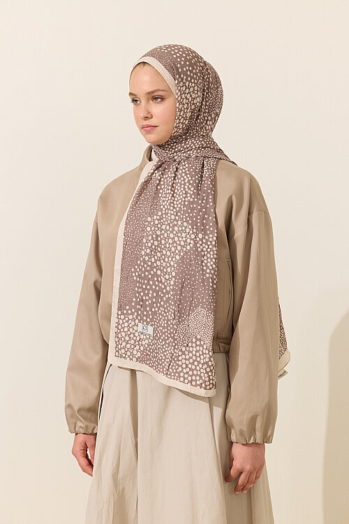 Elegance Kraş Şal - Vizon - Camellia Scarfs (1)