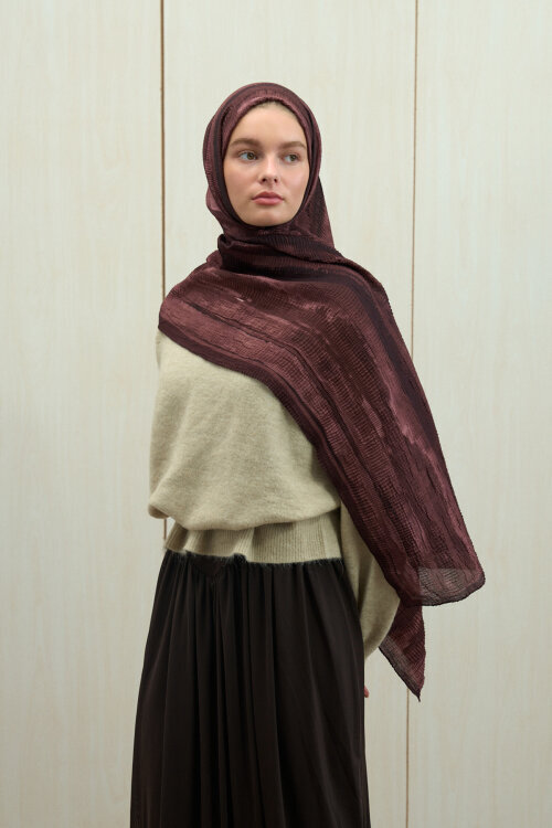 Elenora Müslin Şal - Erik Çürüğü - Camellia Scarfs