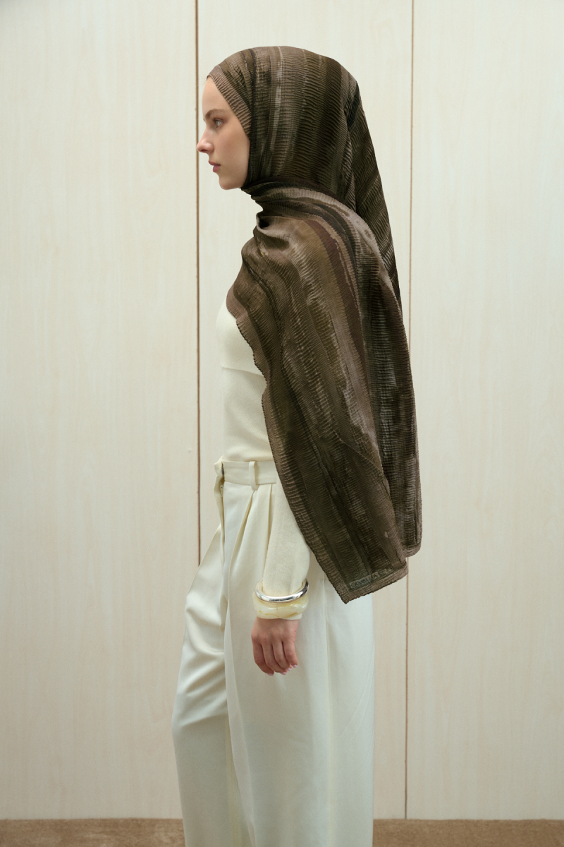 Elenora Müslin Şal - Mocha - 2