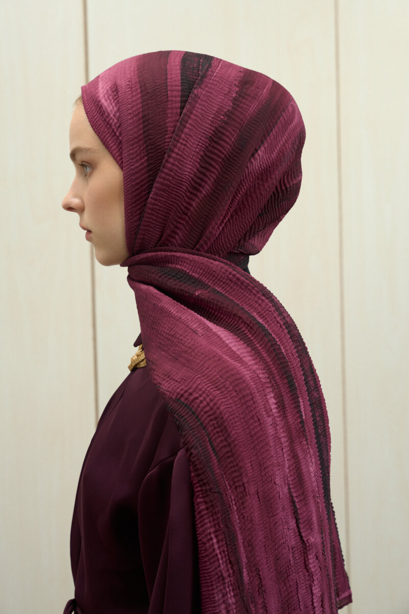 Elenora Müslin Şal - Fuşya - 3