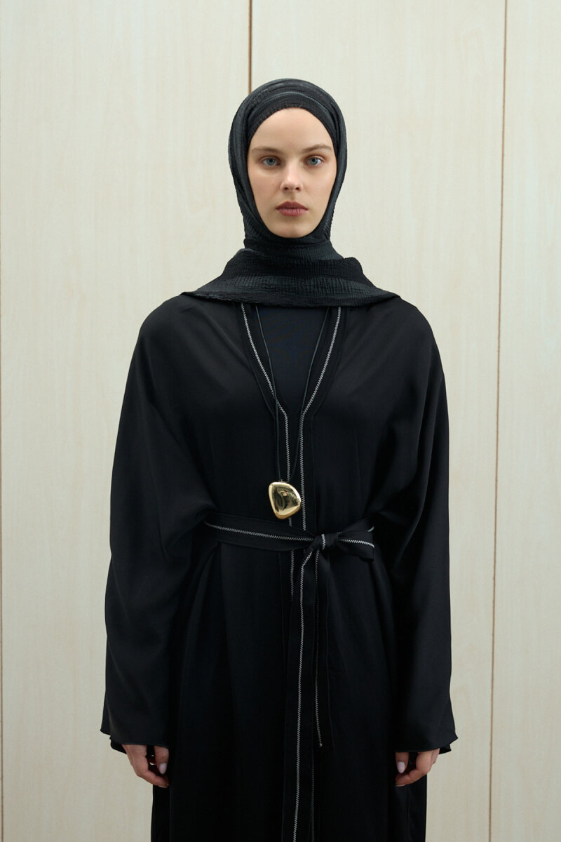 Elenora Müslin Şal - Siyah - 1