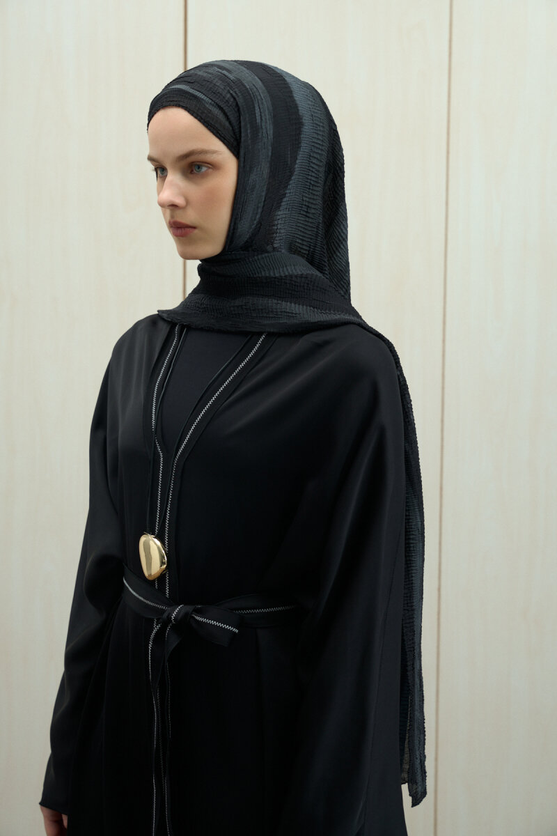 Elenora Müslin Şal - Siyah - 4