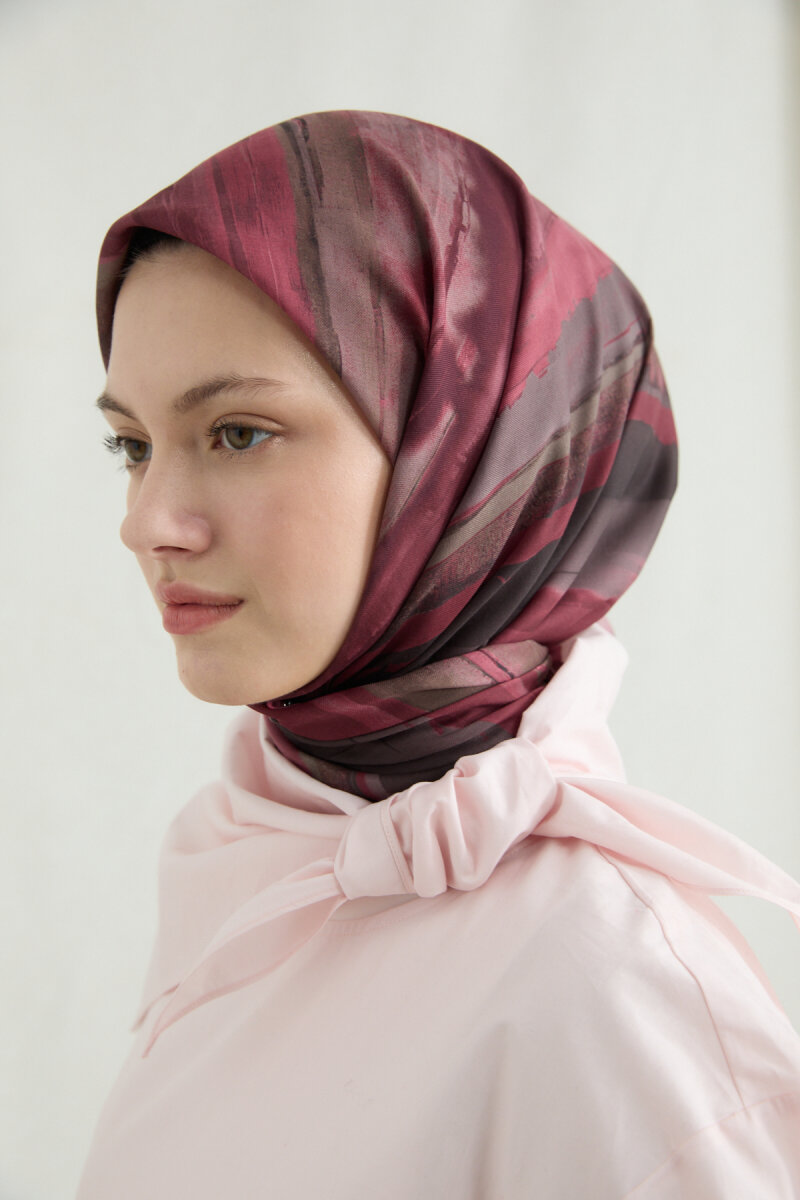 Elenora Soft Eşarp - Bordo - 4