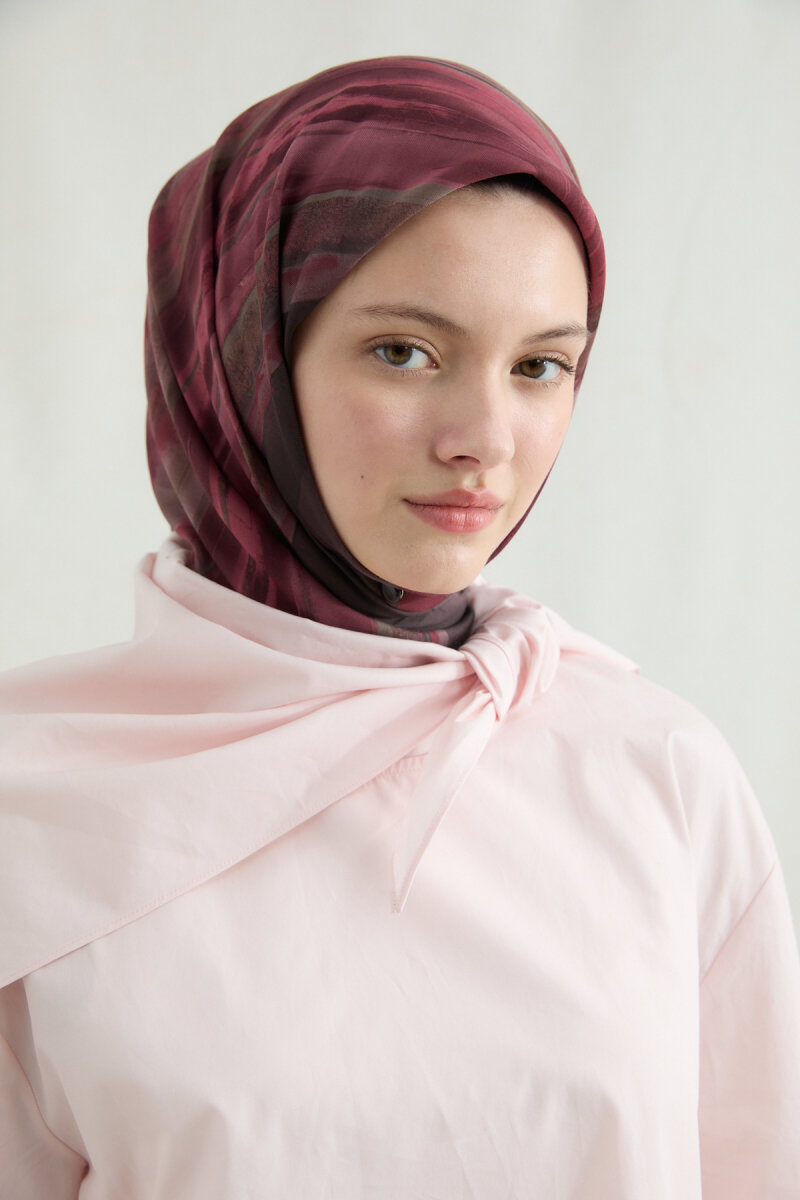 Elenora Soft Eşarp - Bordo - 3