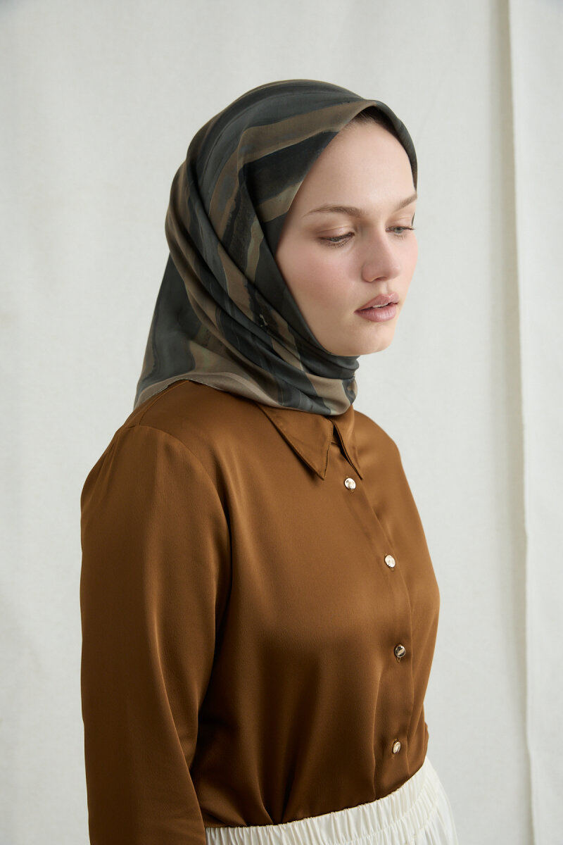 Elenora Soft Eşarp - Haki - 4