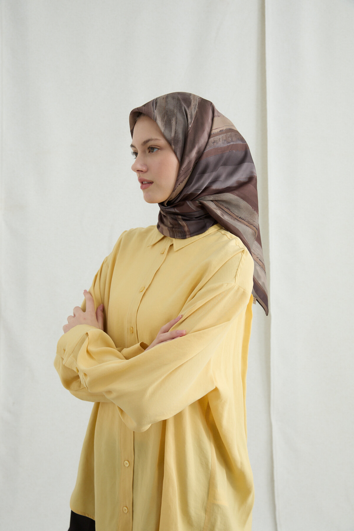 Elenora Soft Eşarp - Kahve - Camellia Scarfs (1)