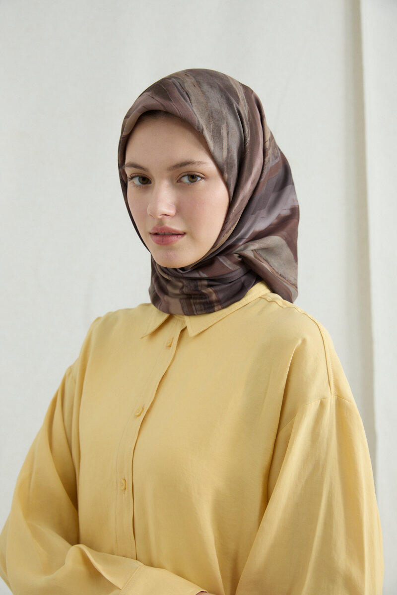 Elenora Soft Eşarp - Kahve - 3