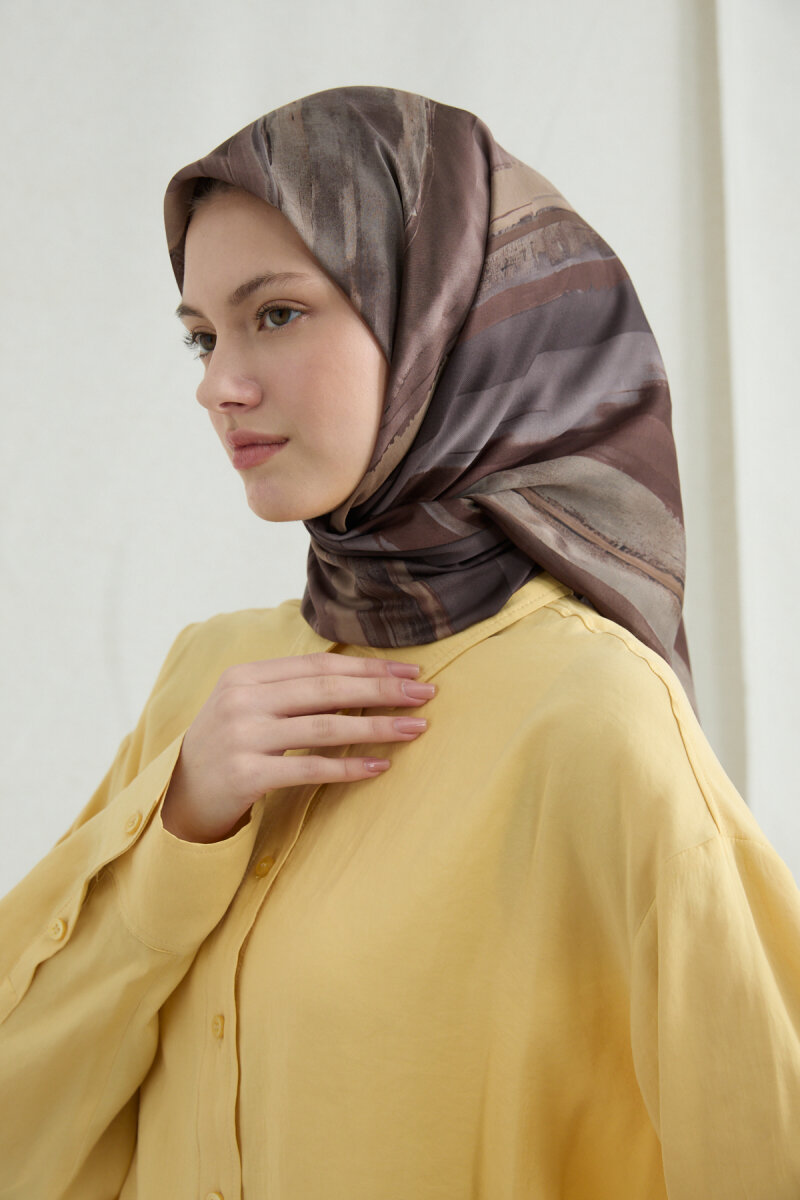 Elenora Soft Eşarp - Kahve - 4