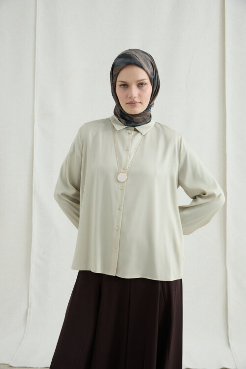 Elenora Soft Eşarp - Siyah Kahve 