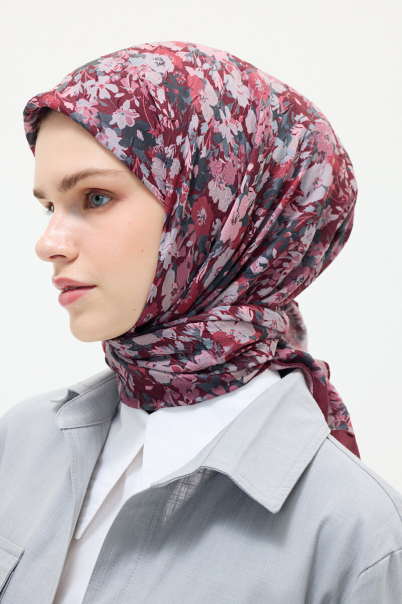 Elia Kraş Eşarp - Bordo - 1