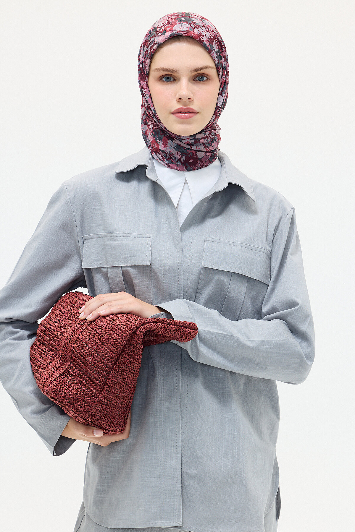 Elia Kraş Eşarp - Bordo - Camellia Scarfs (1)