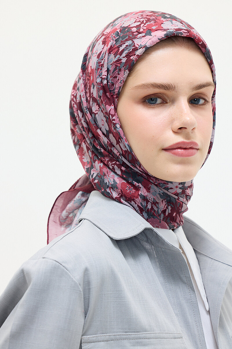 Elia Kraş Eşarp - Bordo - 4
