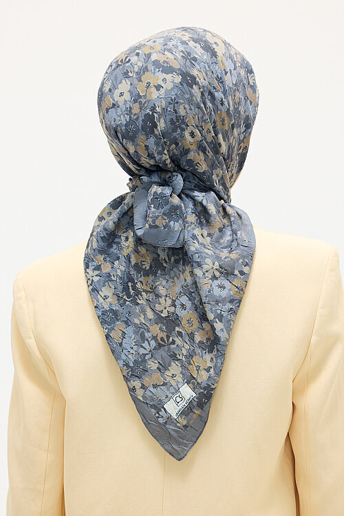 Elia Kraş Eşarp - Gri - Camellia Scarfs (1)