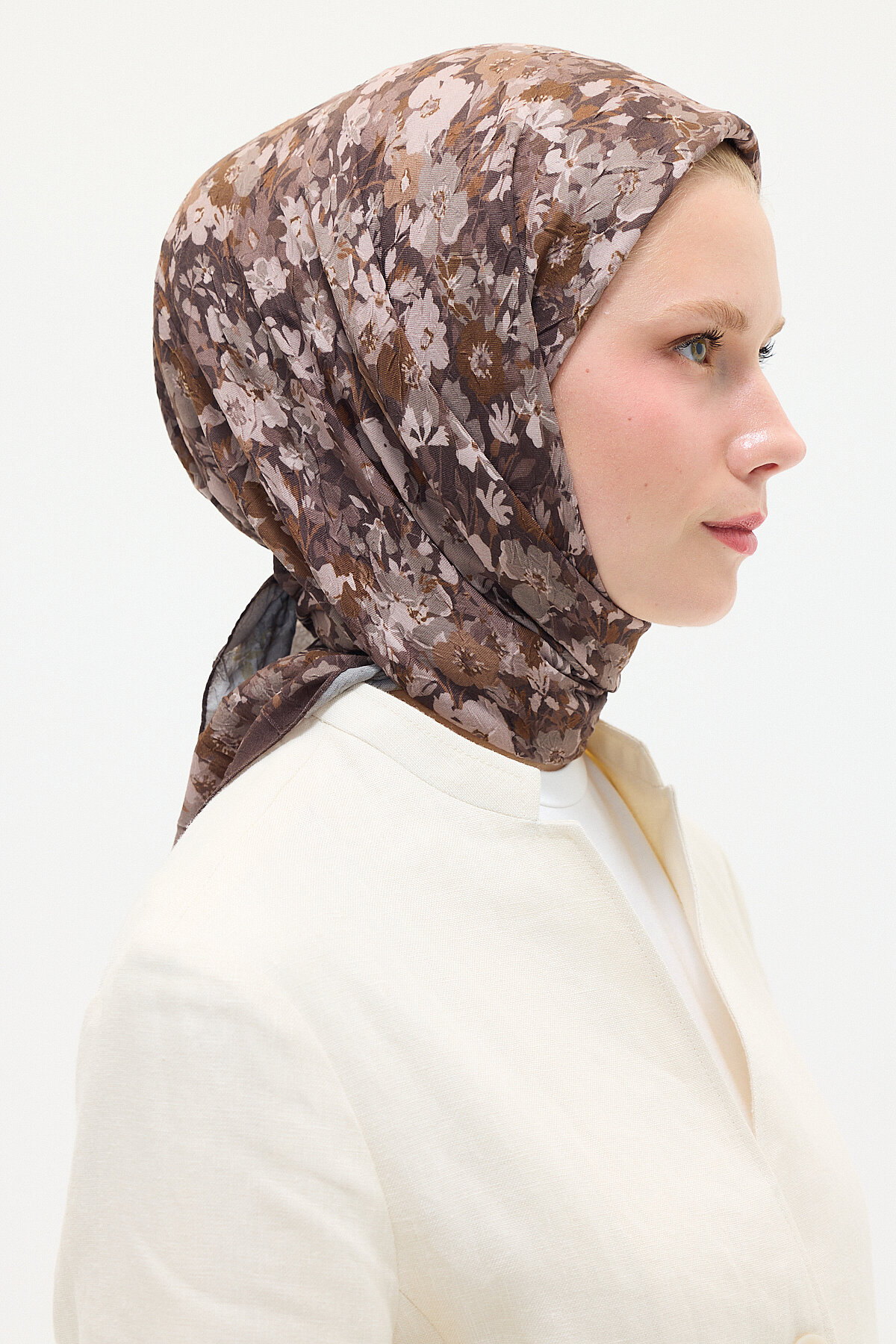 Elia Kraş Eşarp - Kahve - Camellia Scarfs