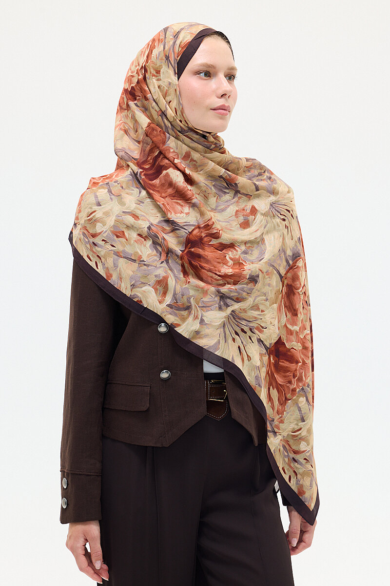 Elora Rami Şal - Kahve - 3