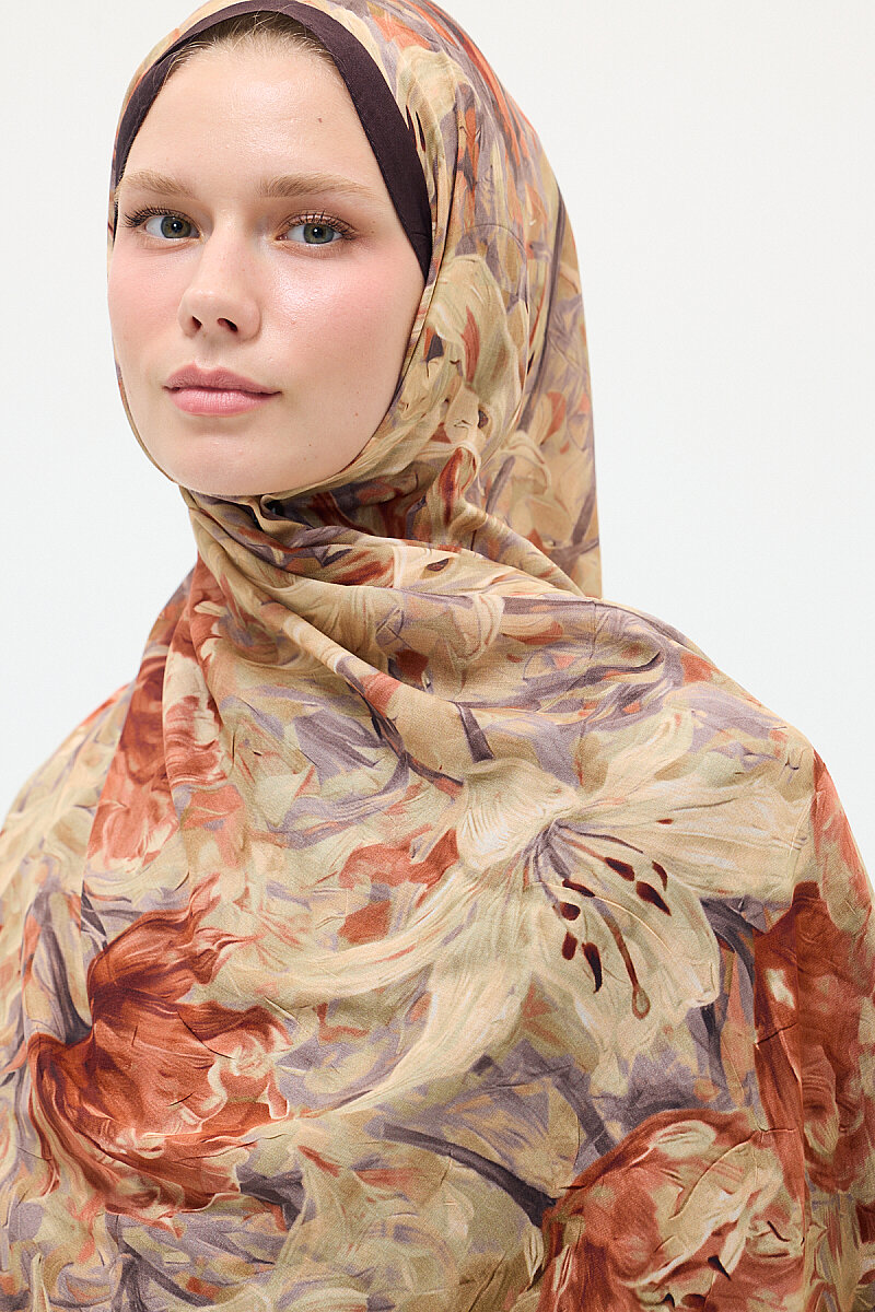 Elora Rami Şal - Kahve - 4