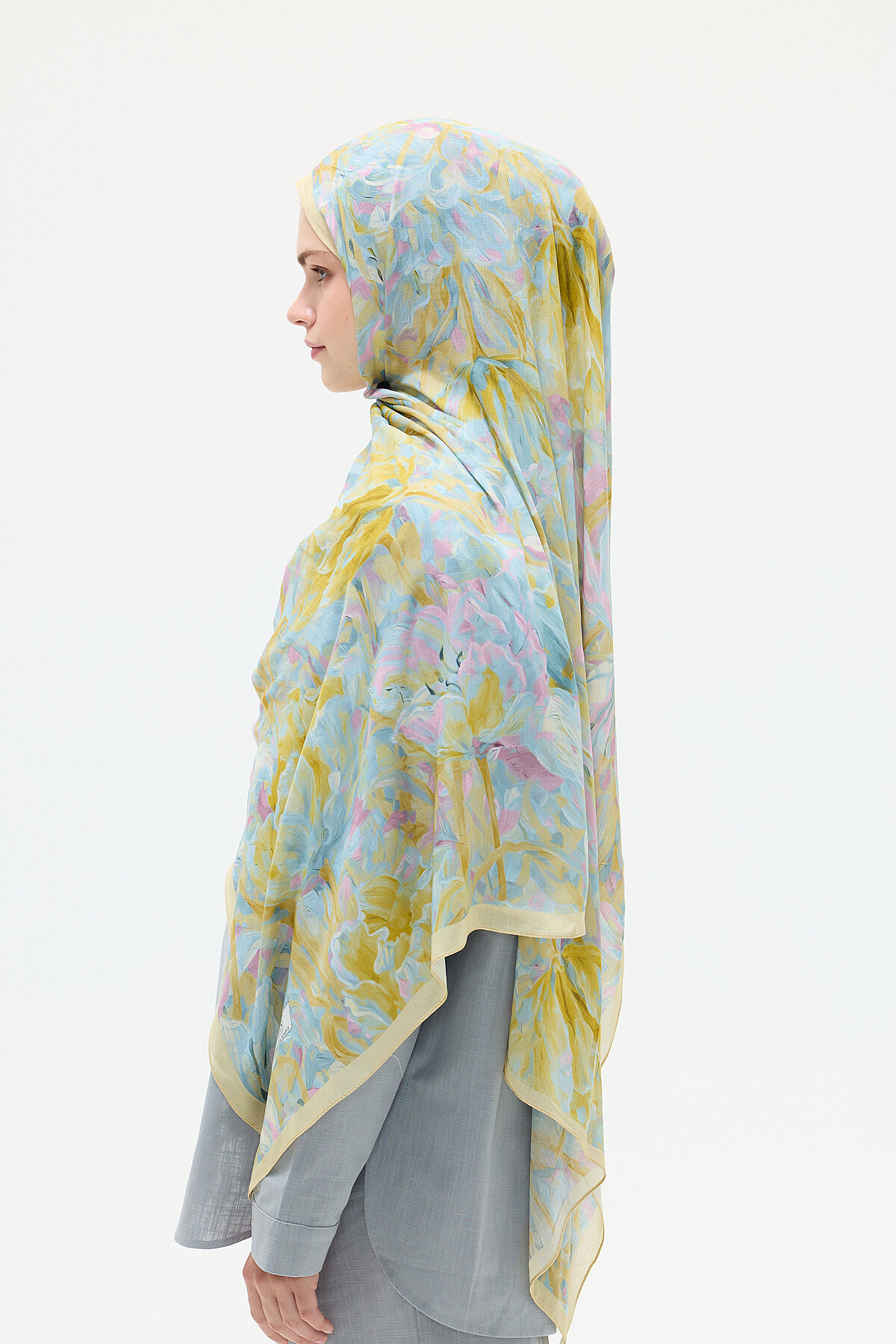 Elora Rami Şal - Sarı - Camellia Scarfs (1)