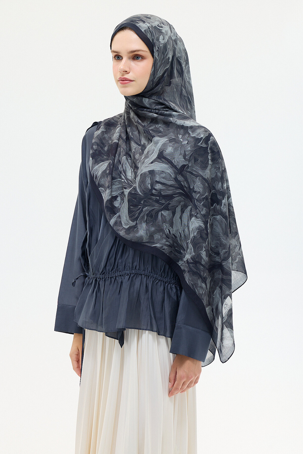Elora Rami Şal - Siyah - Camellia Scarfs