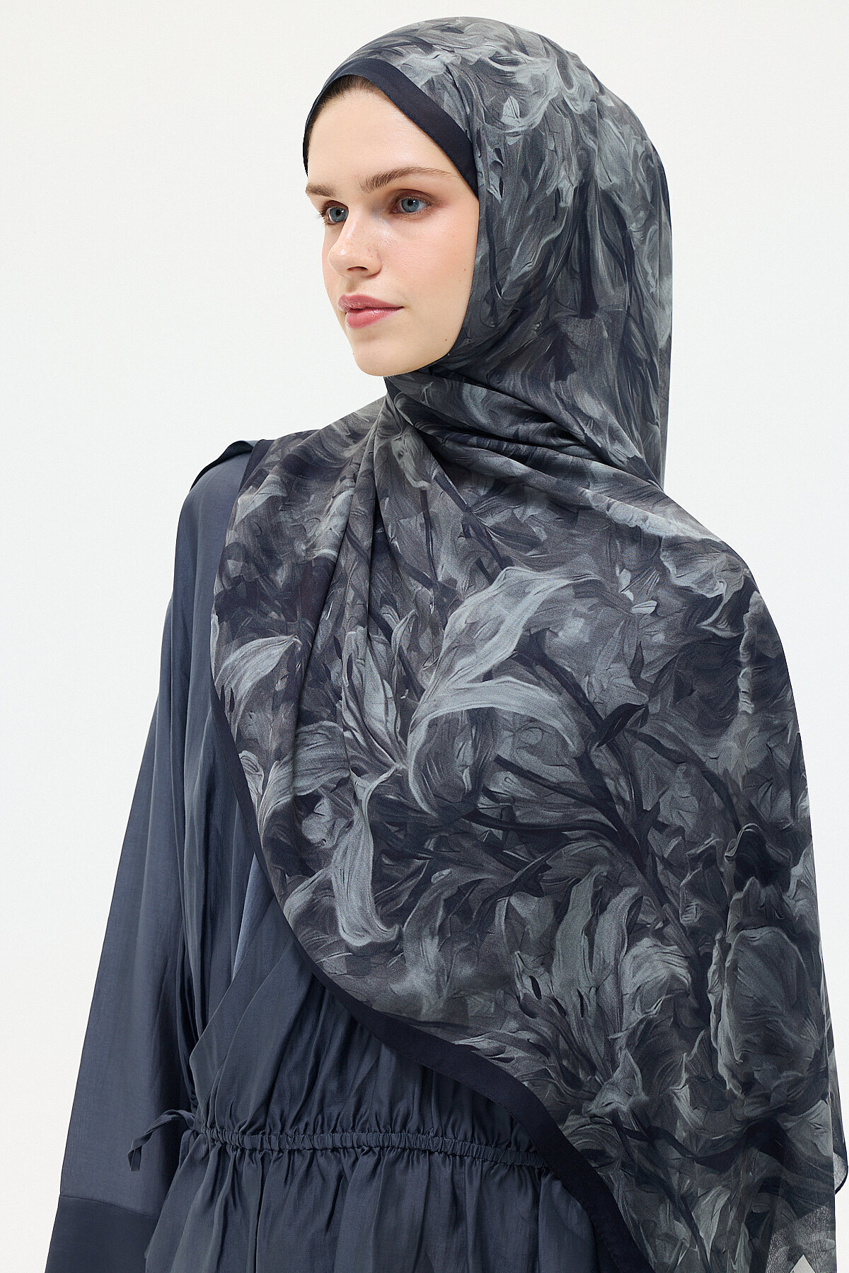 Elora Rami Şal - Siyah - Camellia Scarfs (1)