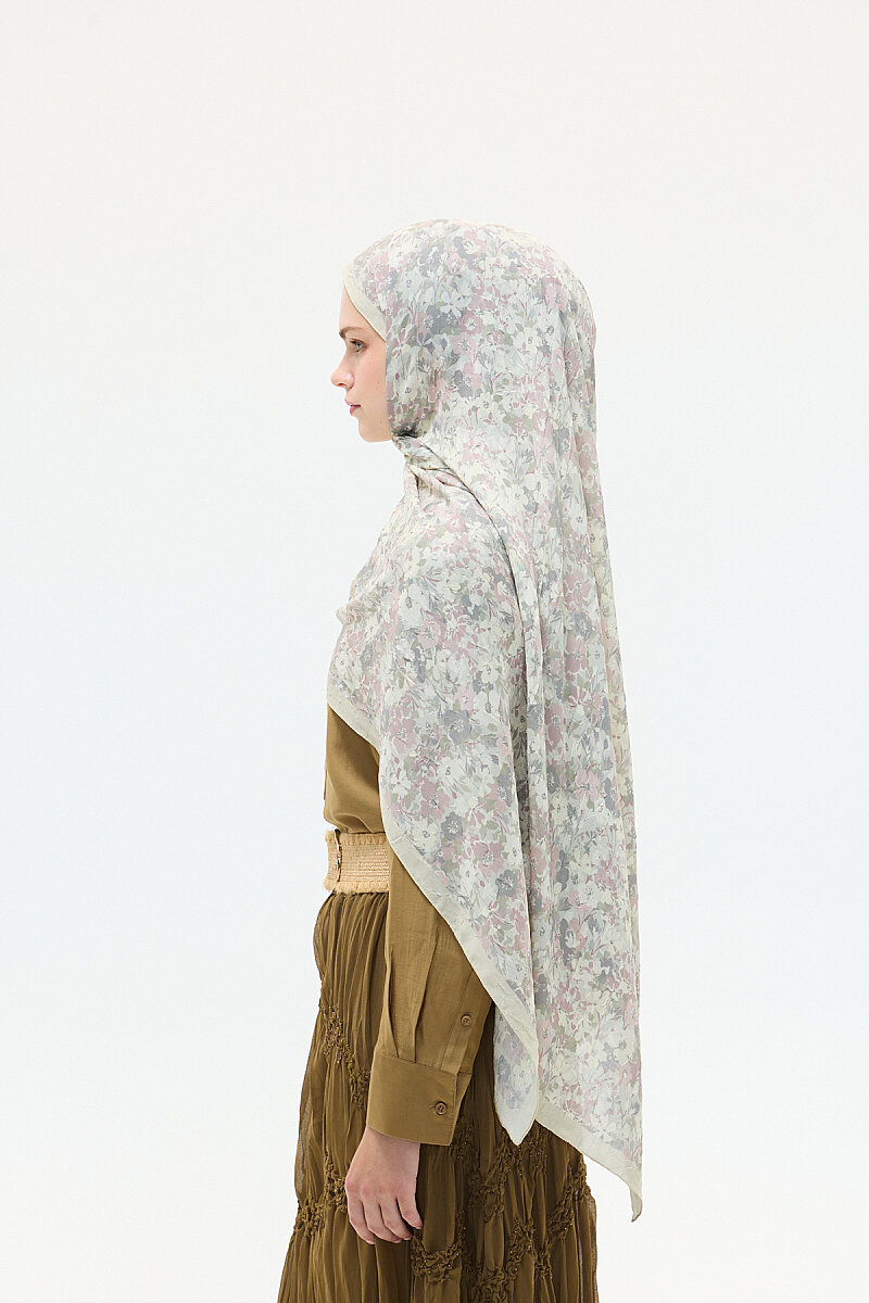 Elsiya Kraş Şal - Olive - 4
