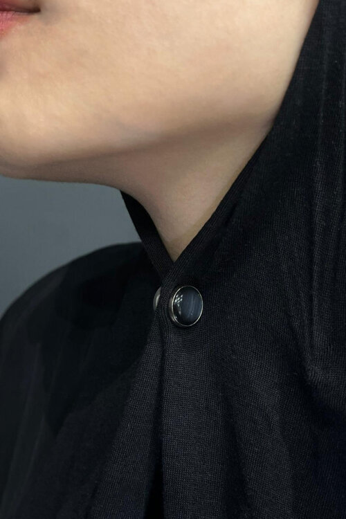 Eşarp Şal Mıknatısı - Siyah - Camellia Scarfs