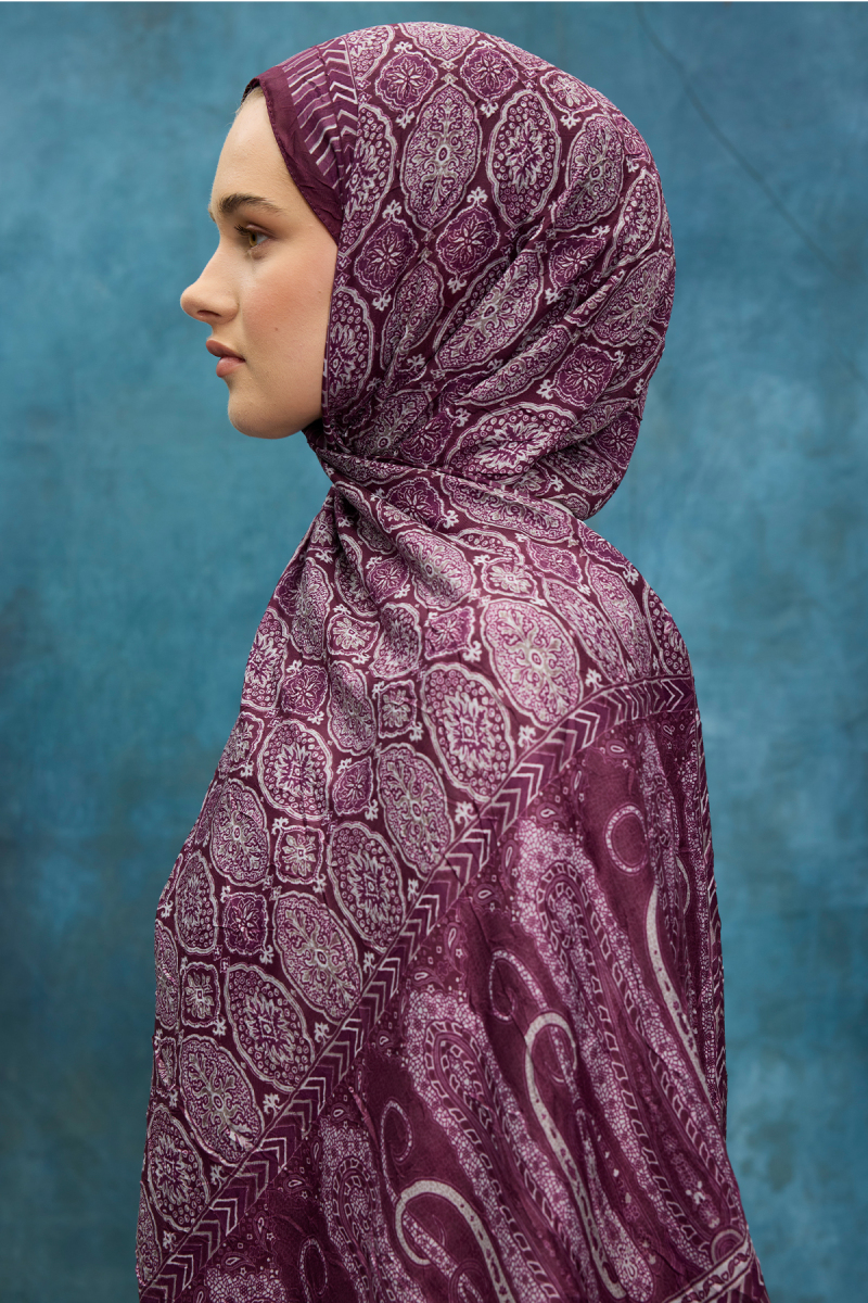 Ethnic Crash Şal - Mürdüm - 3