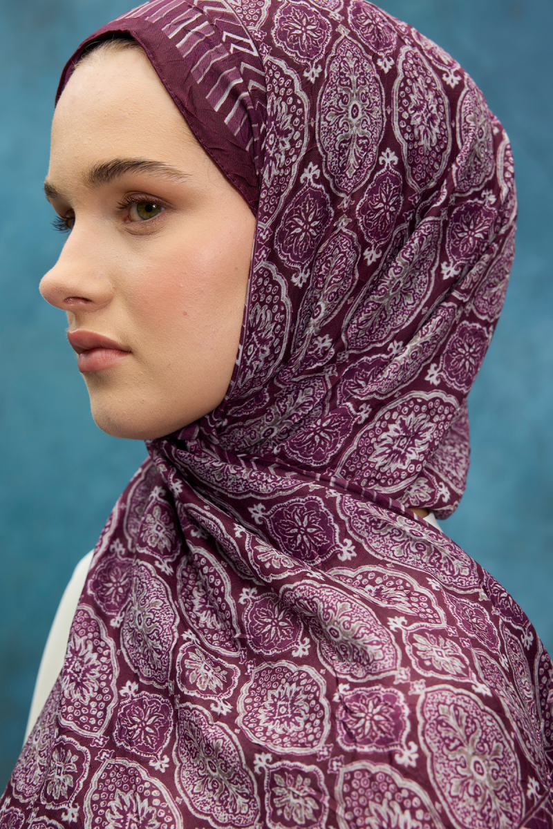 Ethnic Crash Şal - Mürdüm - 4