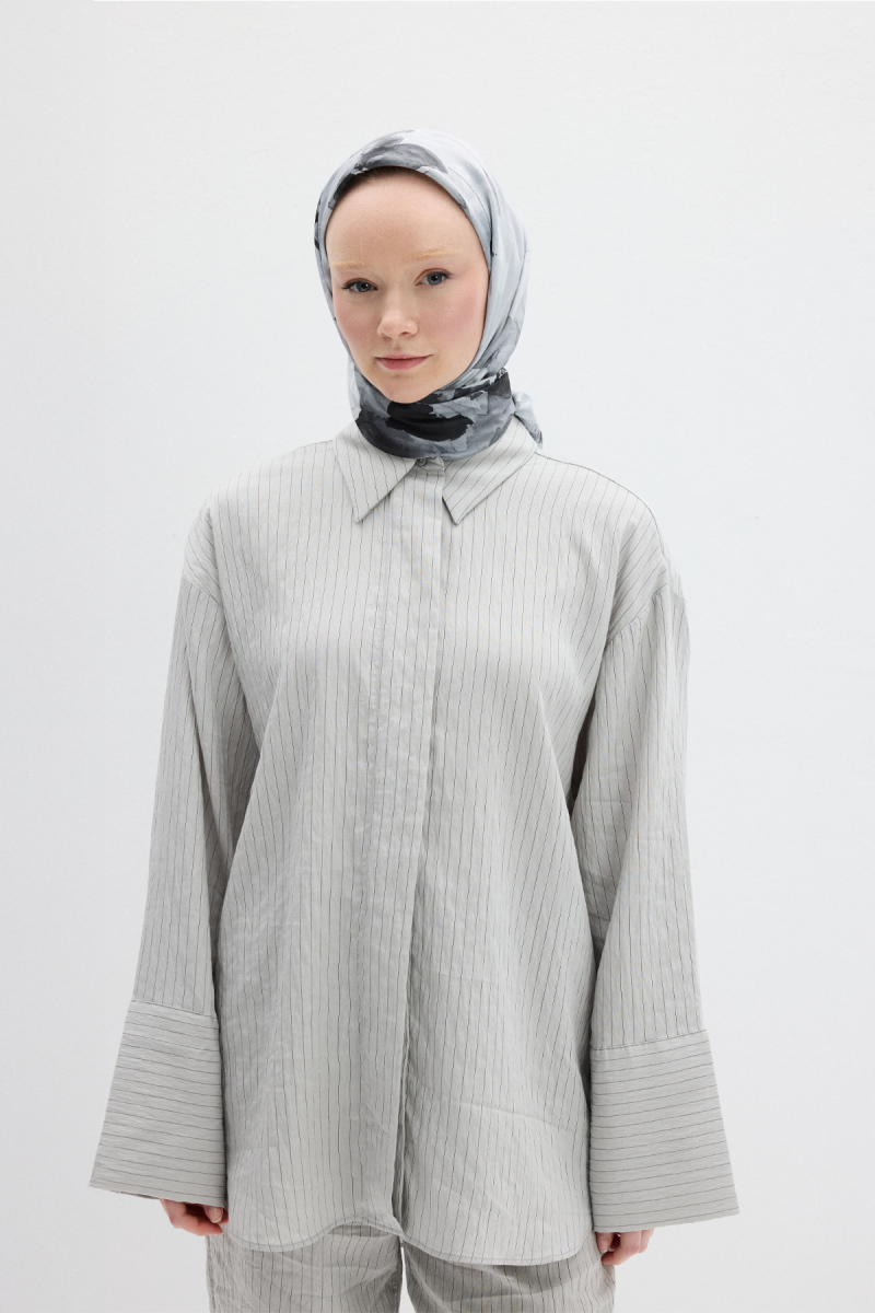 Fiore Desen Soft Eşarp - Siyah - 2