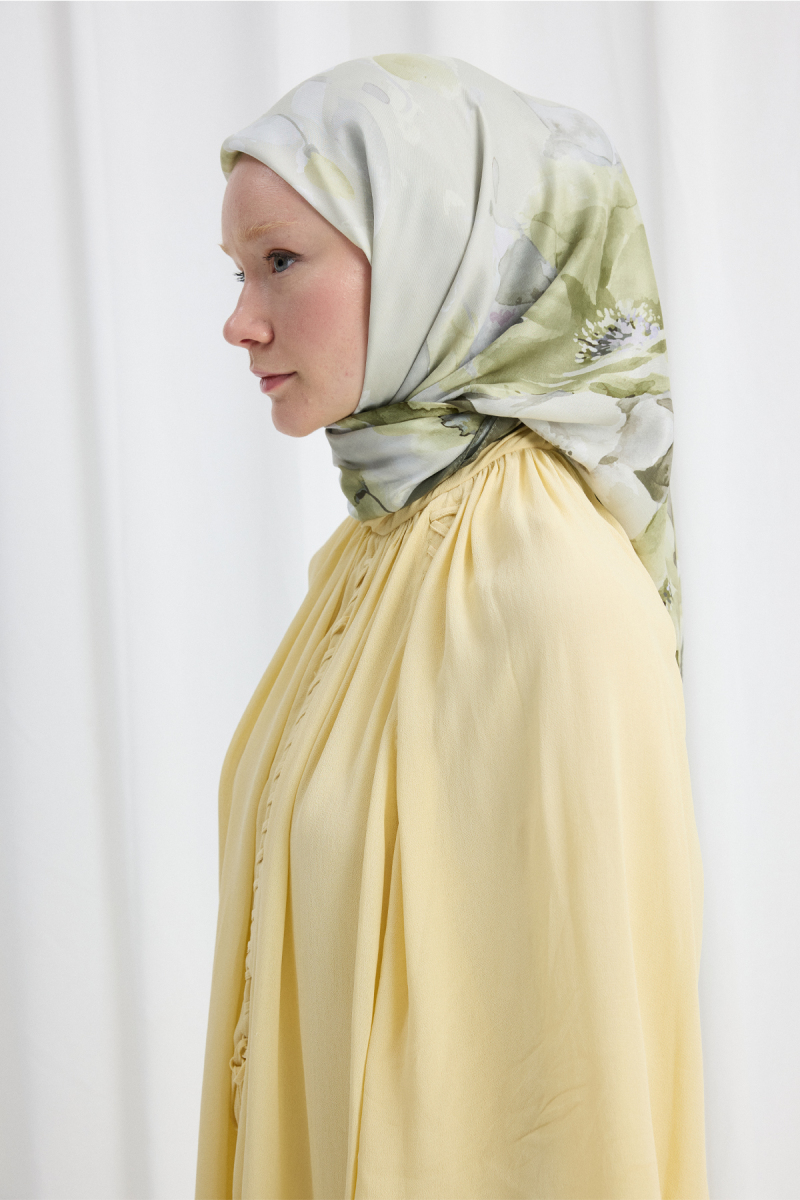 Fiore Desen Soft Eşarp - Yeşil - 3