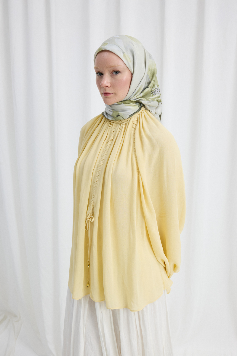 Fiore Desen Soft Eşarp - Yeşil - 2