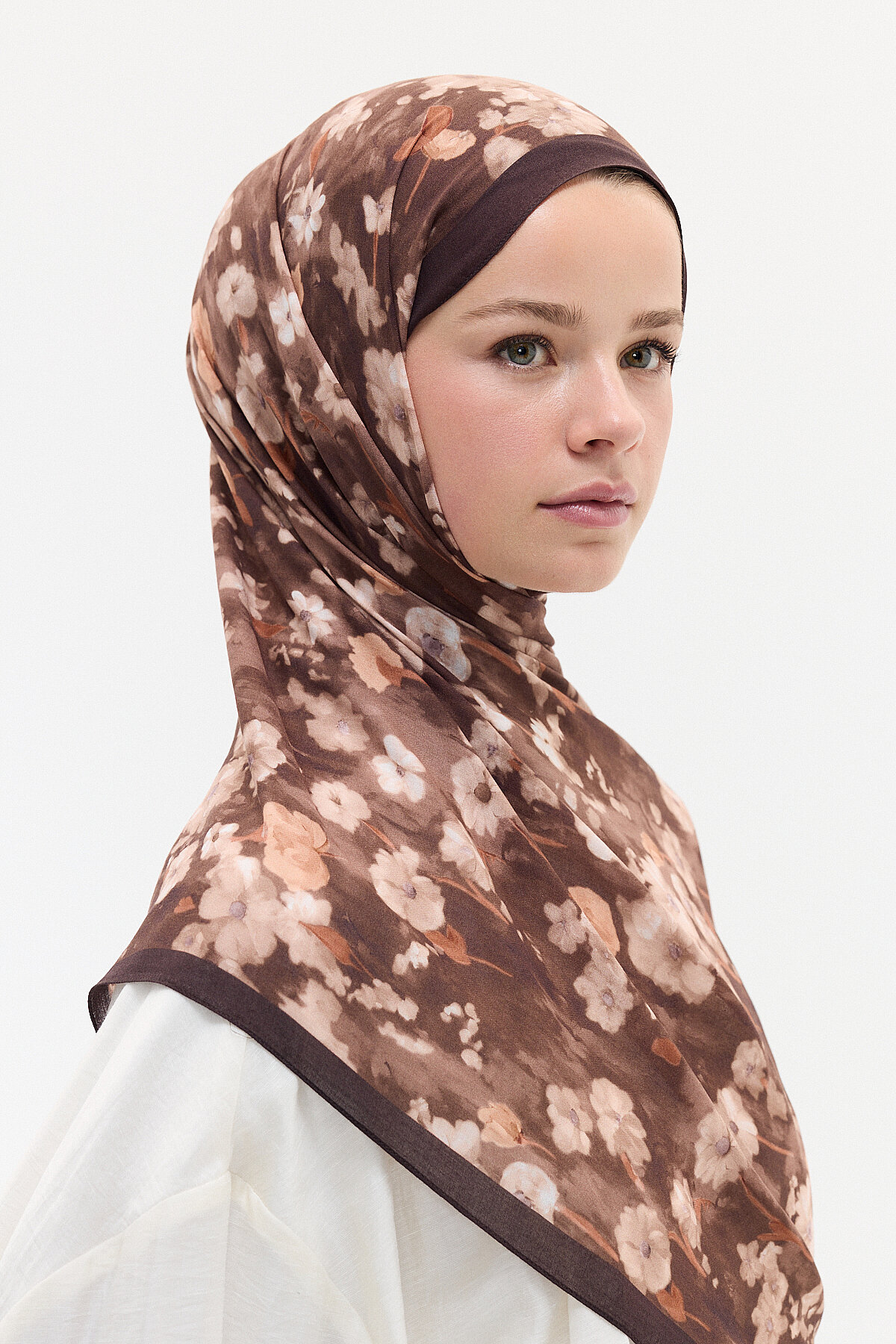 Freya Rami Şal - Kahve - Camellia Scarfs (1)