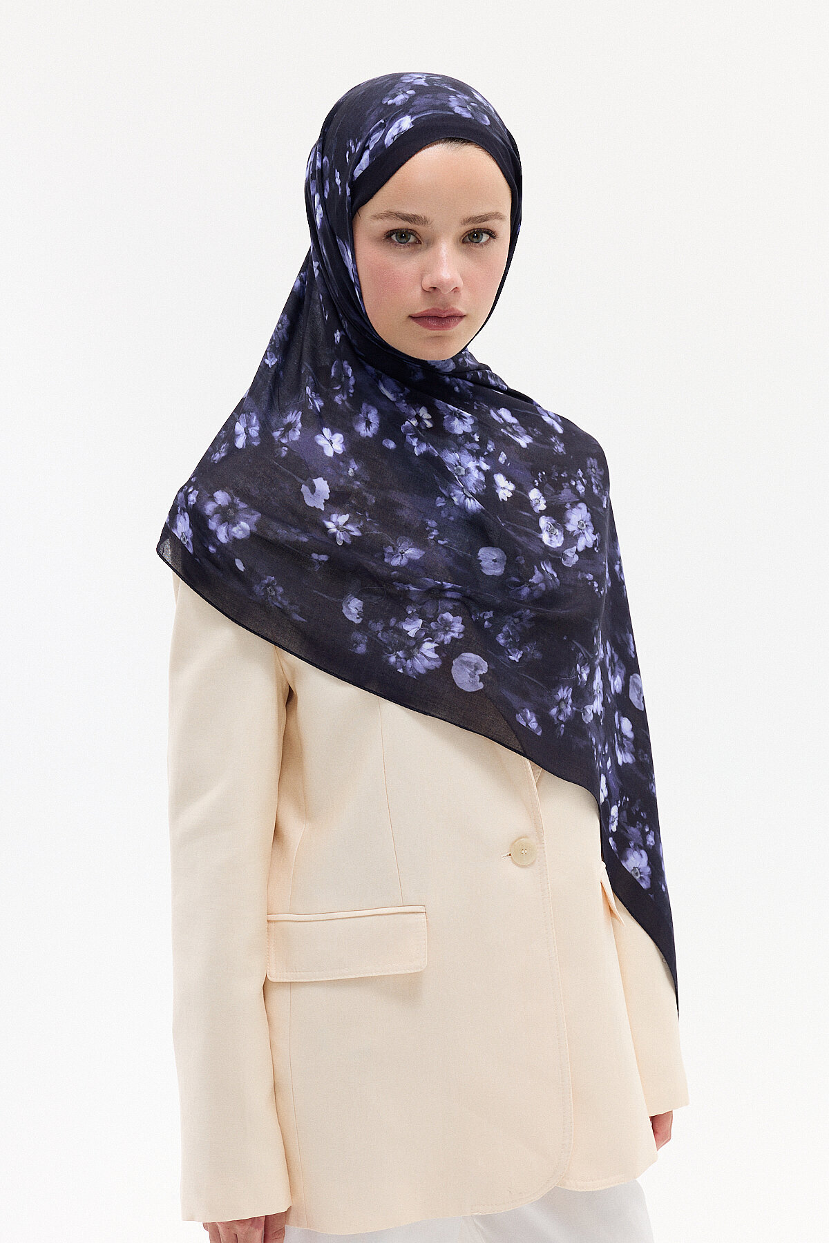 Freya Rami Şal - Lacivert - Camellia Scarfs (1)