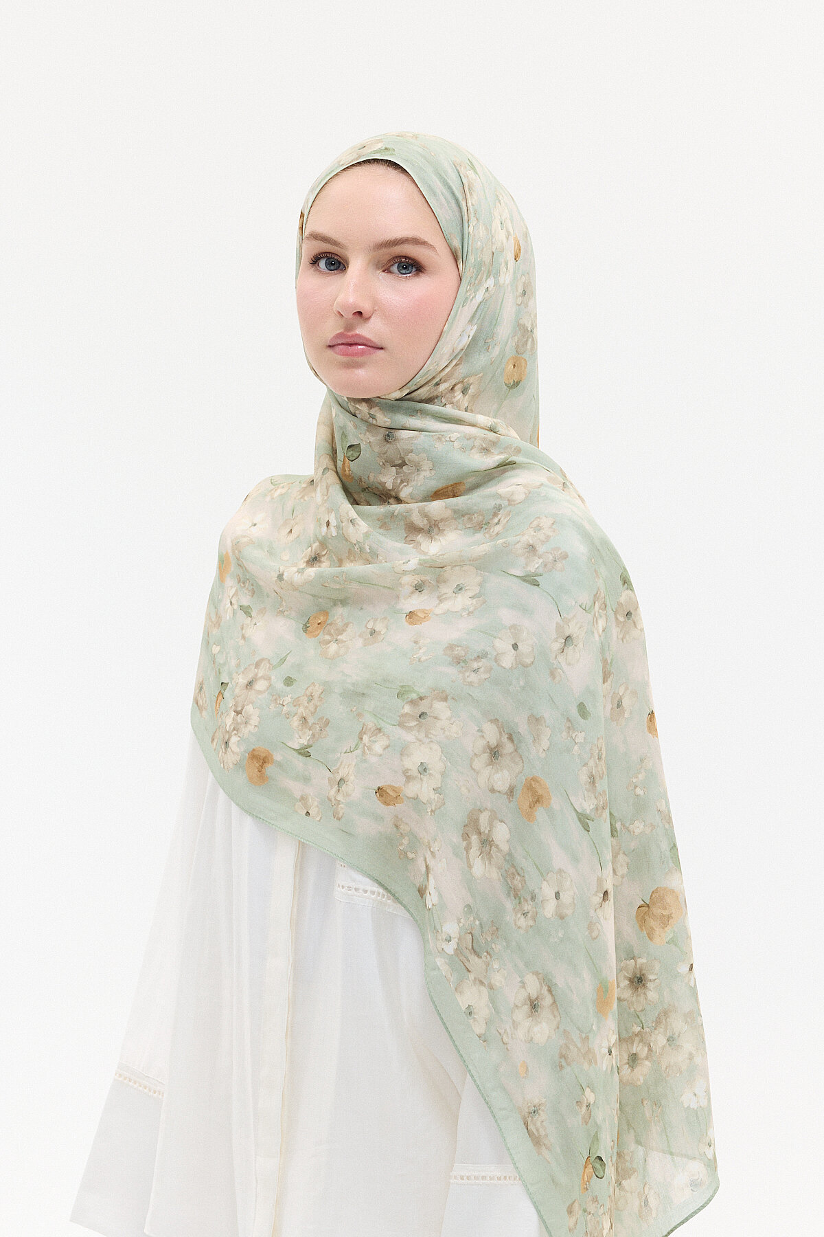 Freya Rami Şal - Mint - Camellia Scarfs