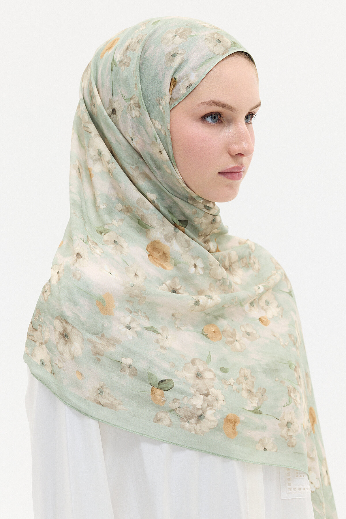 Freya Rami Şal - Mint - Camellia Scarfs (1)
