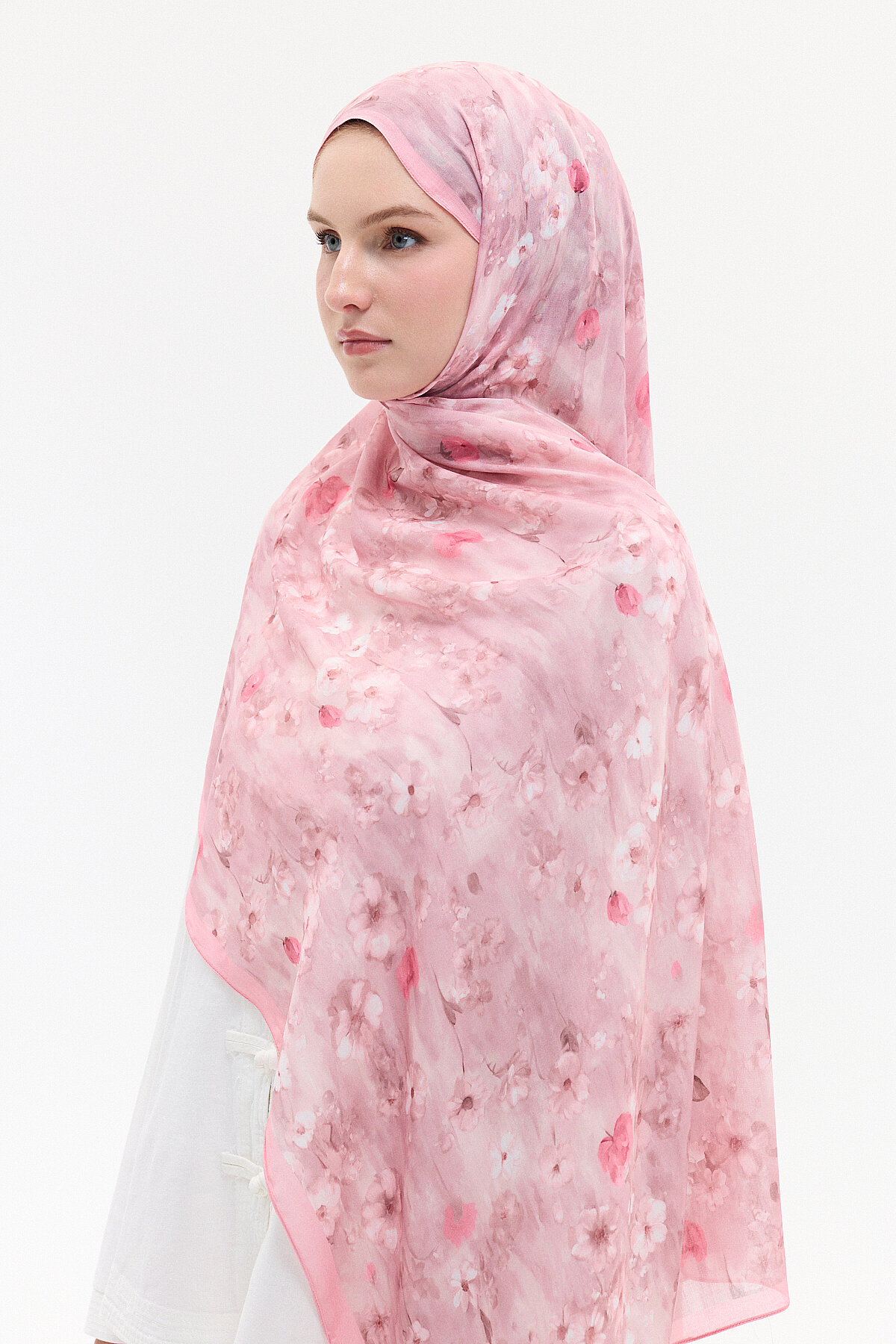 Freya Rami Şal - Pembe - Camellia Scarfs