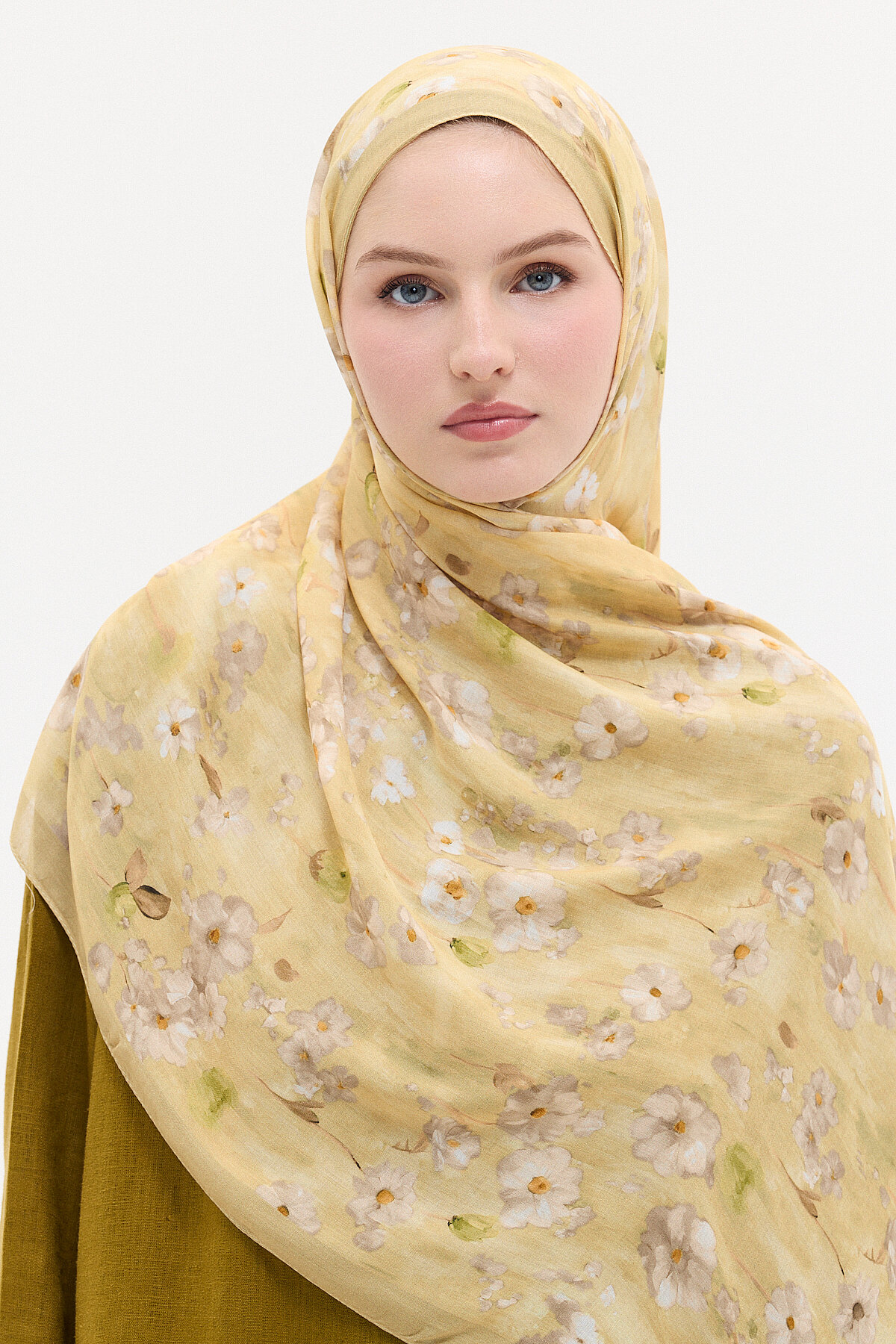 Freya Rami Şal - Tereyağ Sarısı - Camellia Scarfs (1)