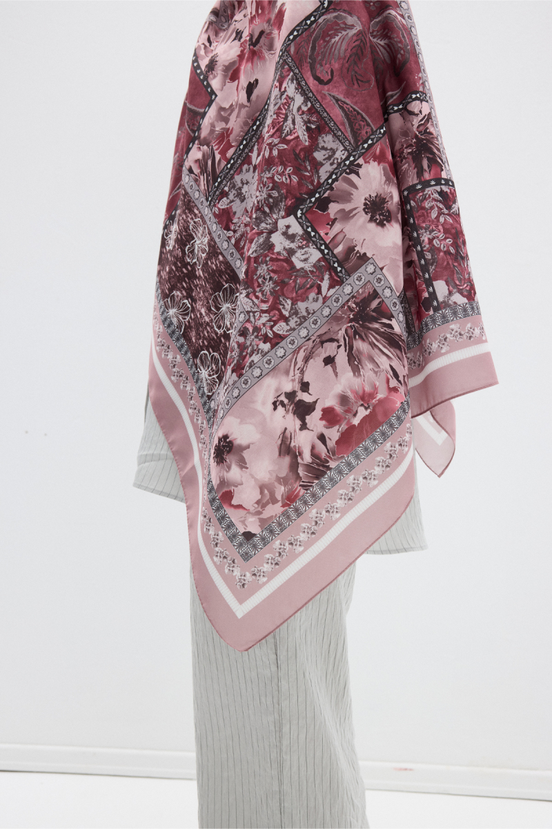 Harmony Desen Soft Şal - Gül - 4