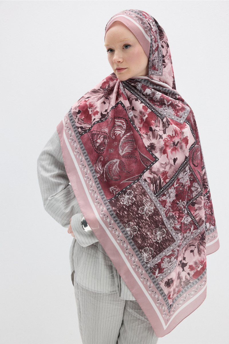 Harmony Desen Soft Şal - Gül - 2