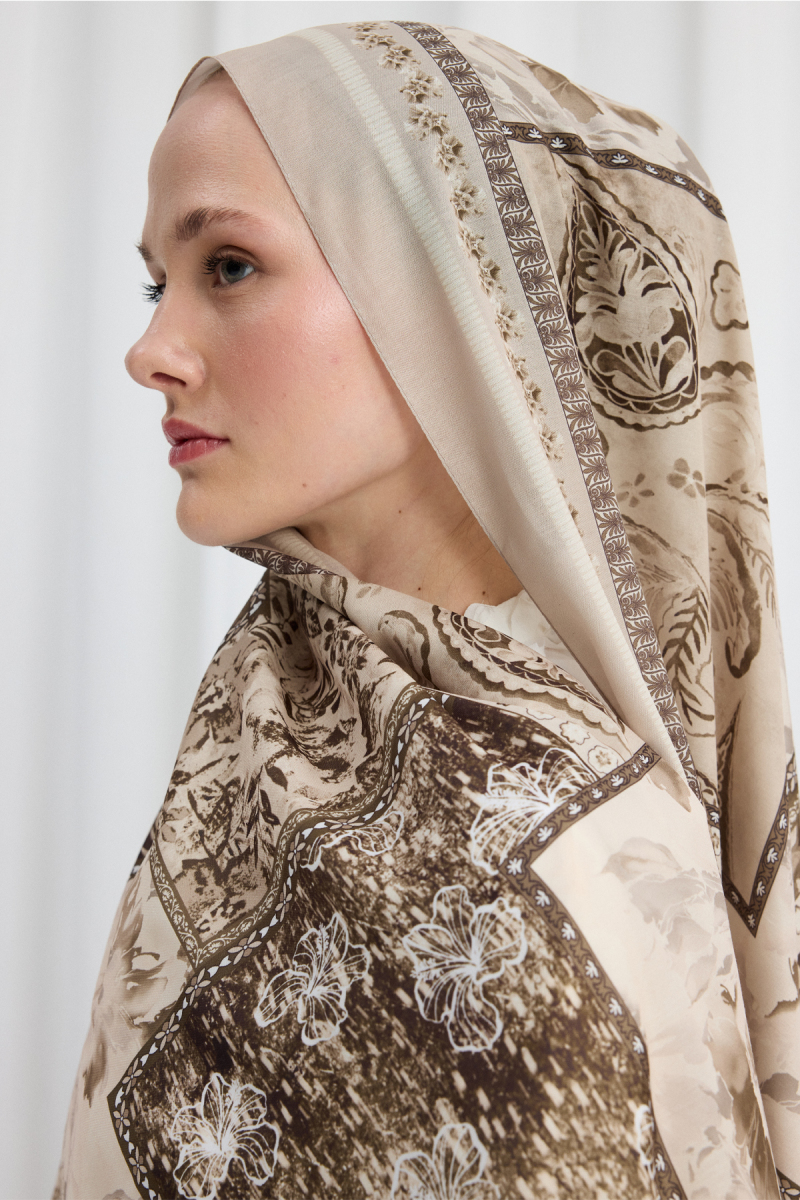 Harmony Desen Soft Şal - Kum - 4